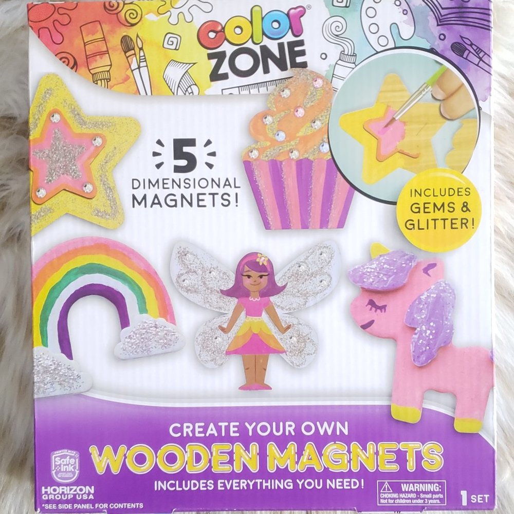 Color Zone Wooden Magnets (Craft Set)